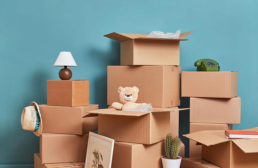 Family moving boxes in Richmond VA